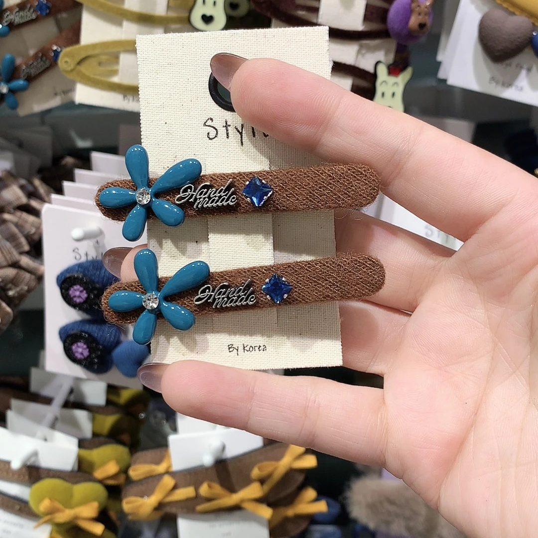 布艺非金属泡菜咖色兰花鸭嘴