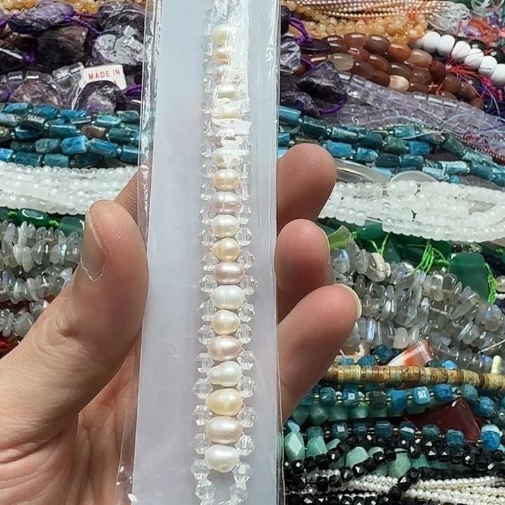 玛瑙/玉髓未镶嵌珠宝半成品一条珍珠手链