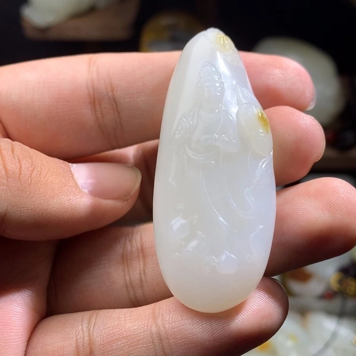 和田玉未镶嵌挂件