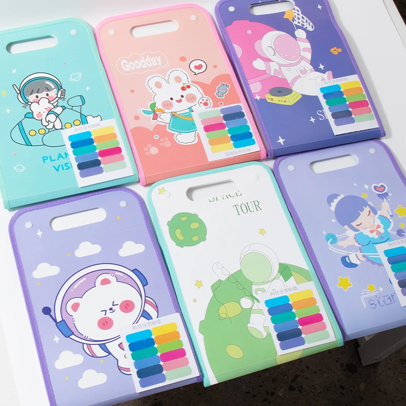 a4文件袋多层文件夹小学生用透明插页试卷整理风琴包学生文件夹