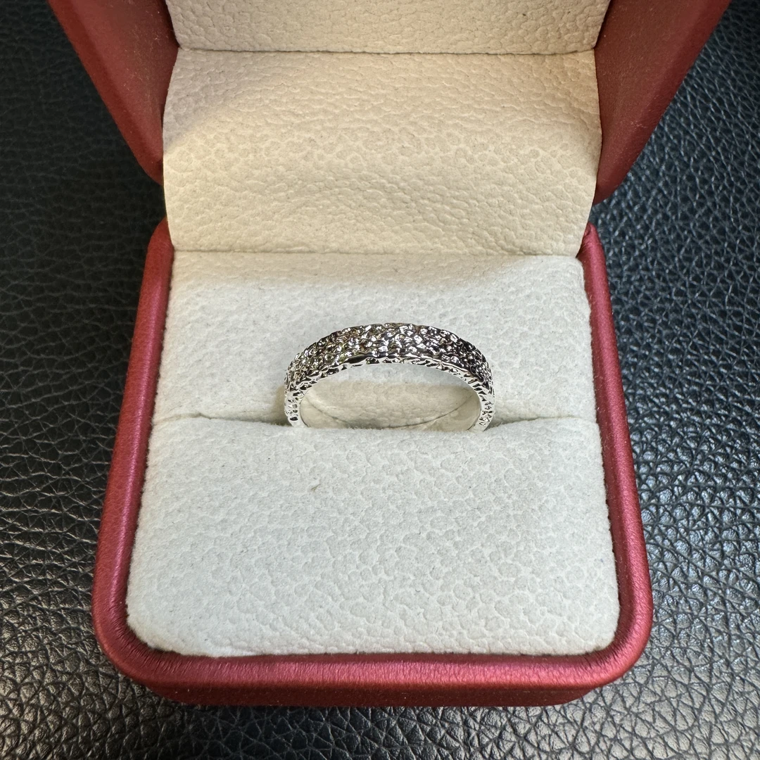 YZ071锤纹戒指 银色精品戒指 无礼盒
