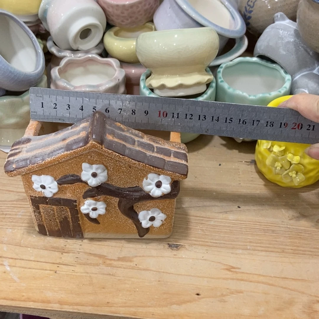 红陶高温陶瓷花盆满12米包邮