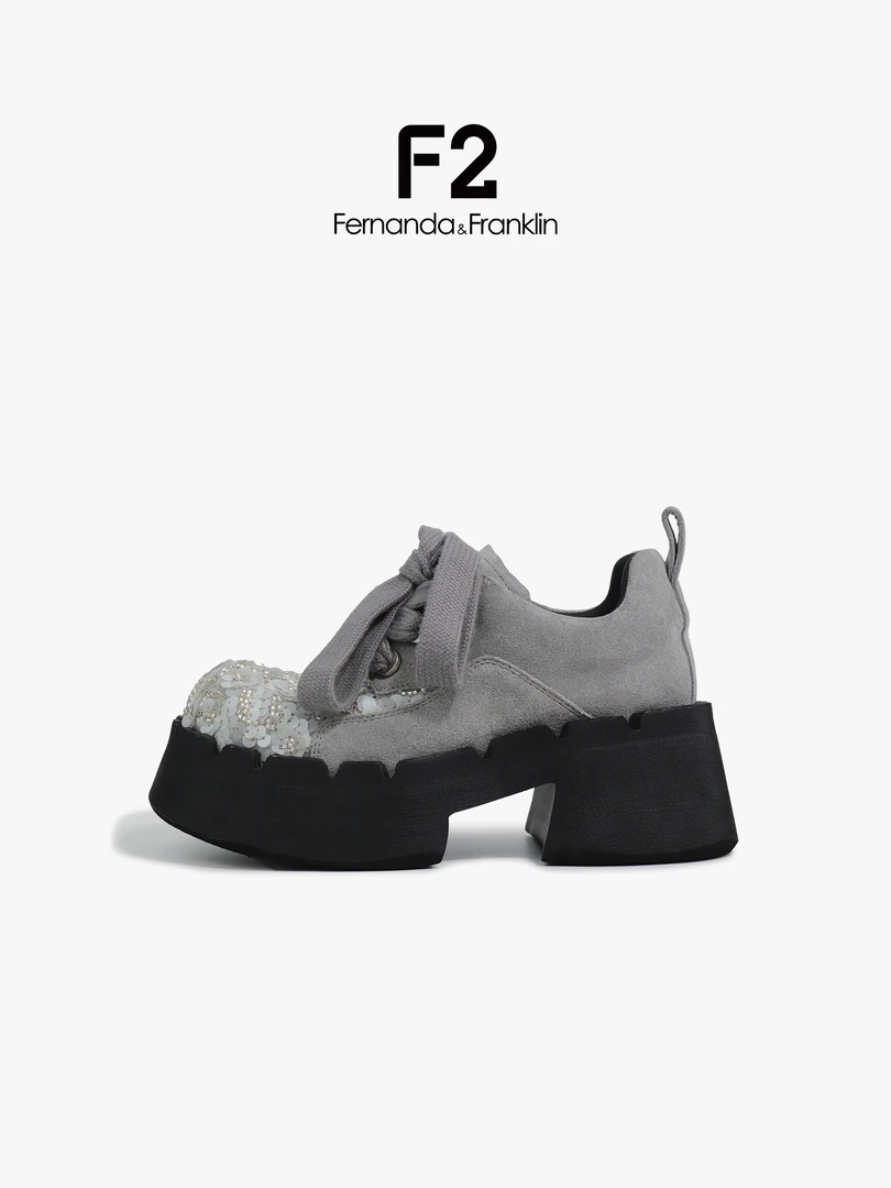 F2潮牌大头乐福鞋四季舒适透气轻奢鞋