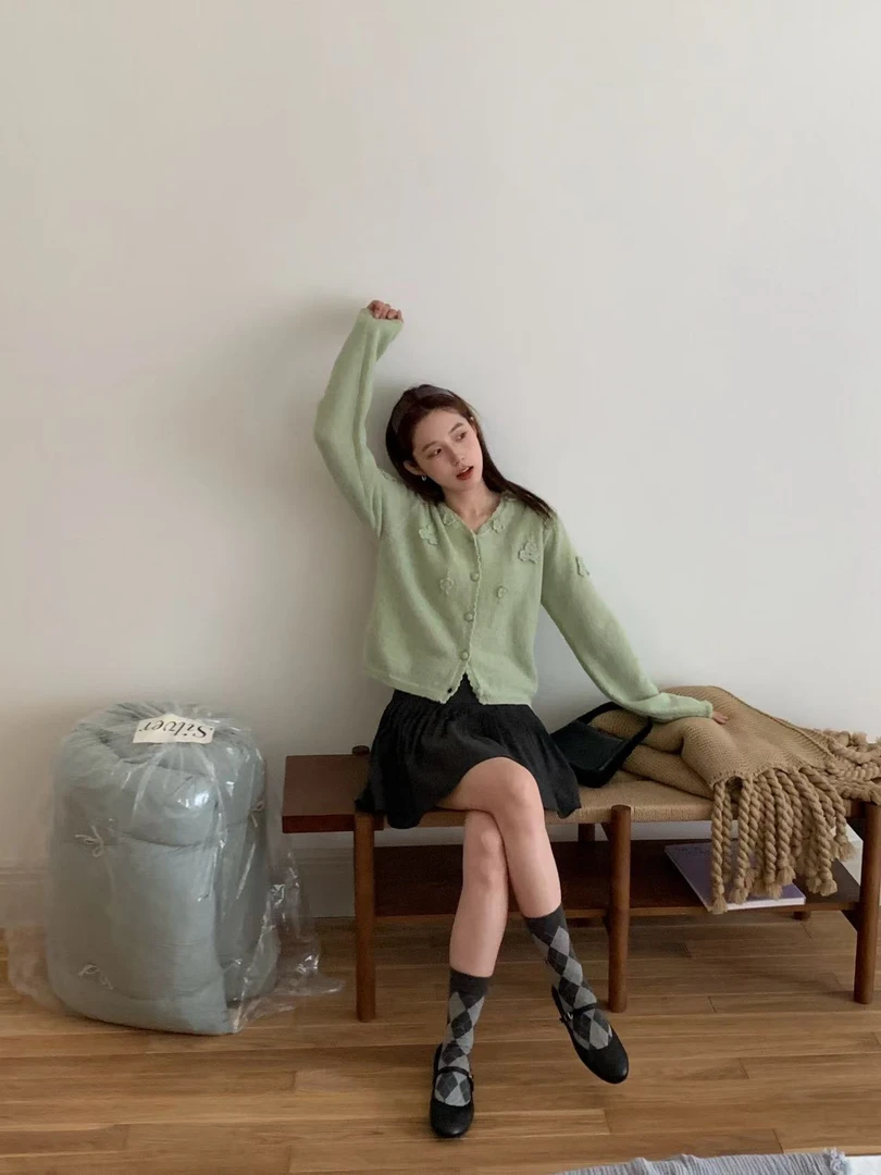 vvs@2369 韩系气质百搭风琴褶绑带半身裙 6-4