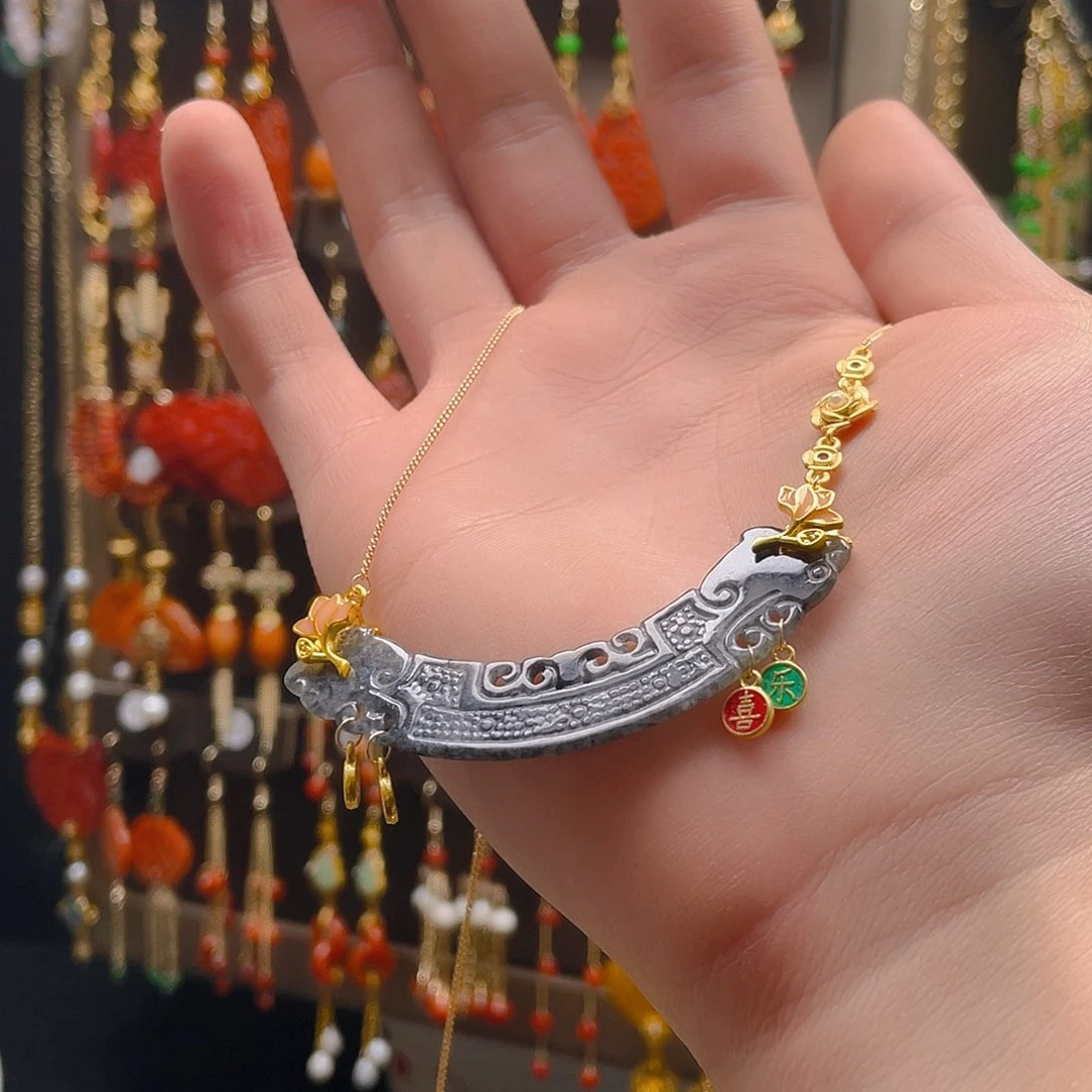 翡翠耳饰合金翡翠