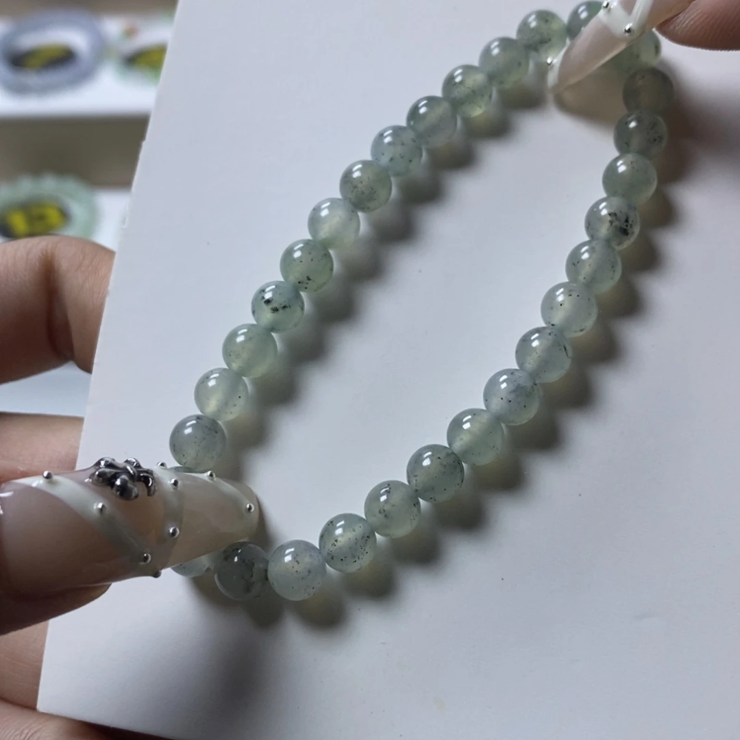 翡翠未镶嵌手链冰乌鸡卡6