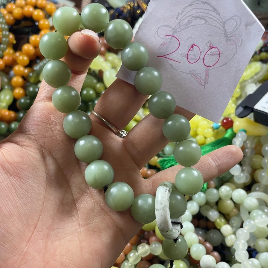 未镶嵌蛇纹石玉手链