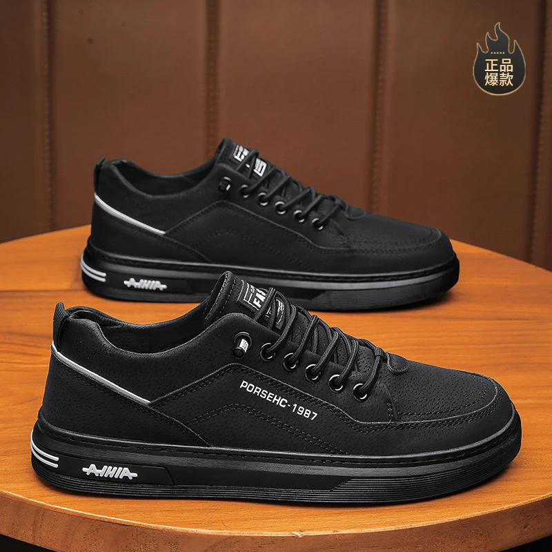 断码2025新款冬季透气男士板鞋ins潮鞋运动休闲懒人鞋一脚蹬学生