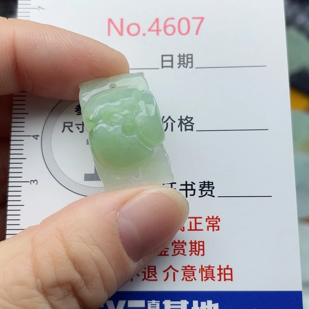 翡翠未镶嵌挂件4607
