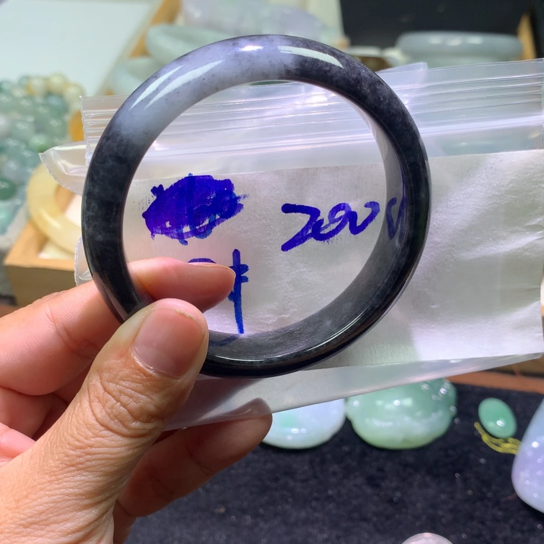 定制翡翠未镶嵌手镯58