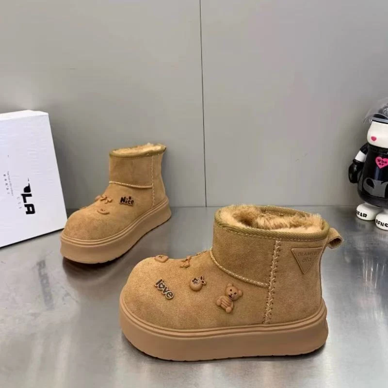 雪地靴 D 驼色 Q28