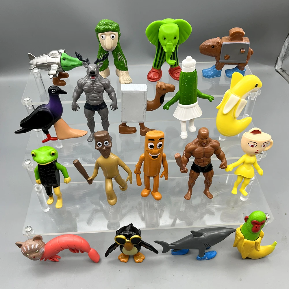 美国ai山海经新款18个公仔全套模型手办儿童玩具变异木棍人摆件