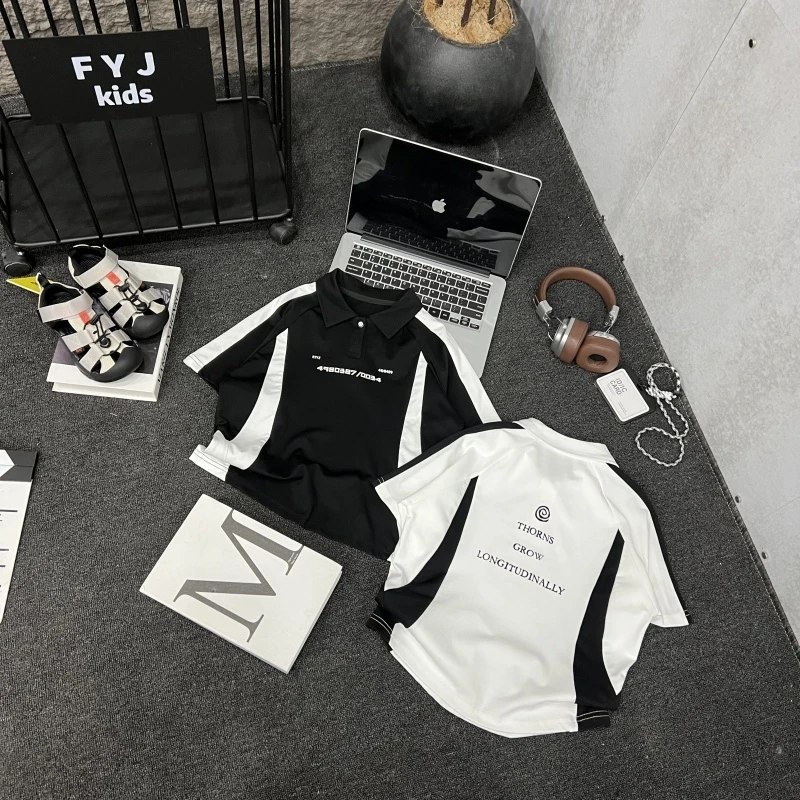 2025夏季童装爆款拼接短袖T恤FYJ1154【菲阳家】