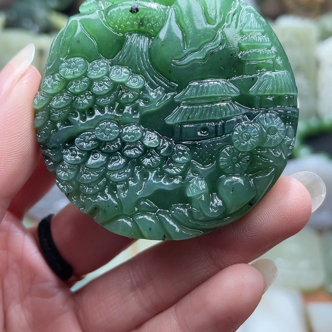 和田玉未镶嵌吊坠(不含链)