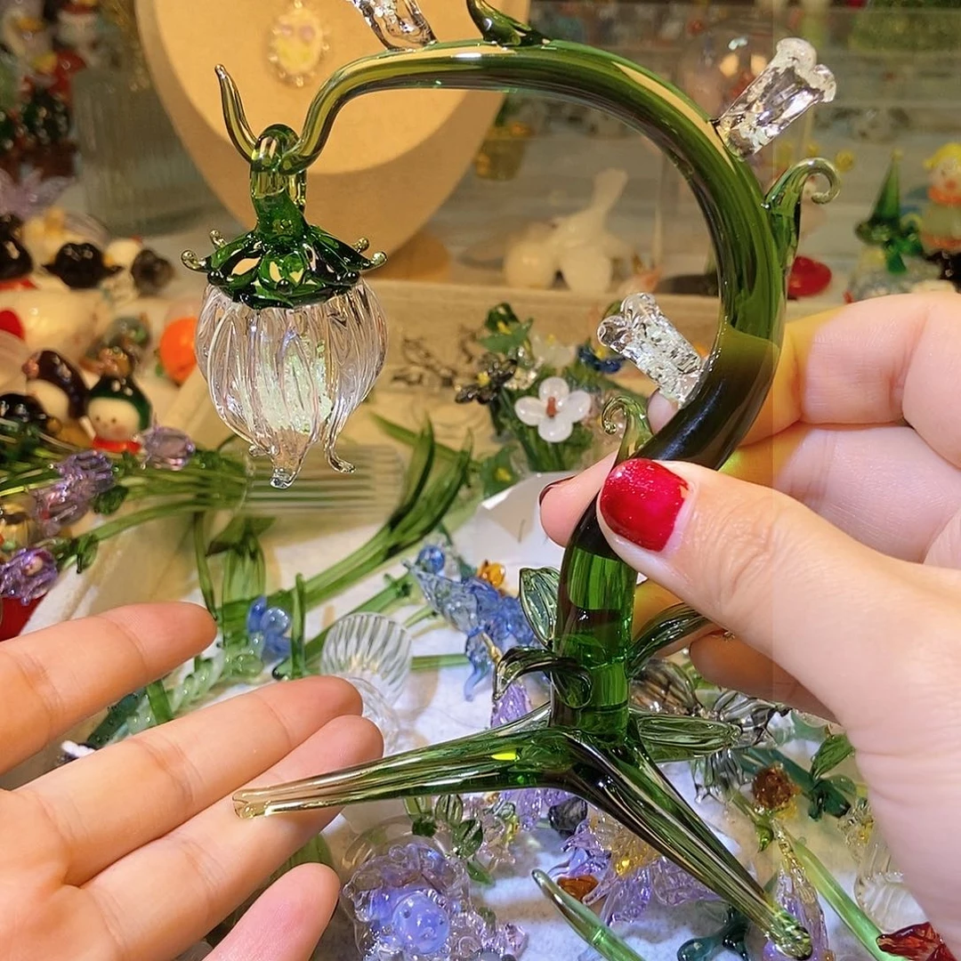 琉璃手工艺品夜光铃兰灯