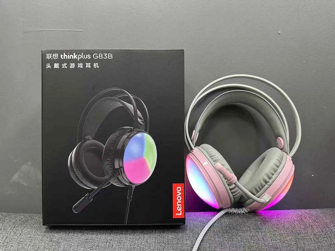 准新品 Lenovo/联想 G83B有线头戴式耳机 RGB灯效单USB接口