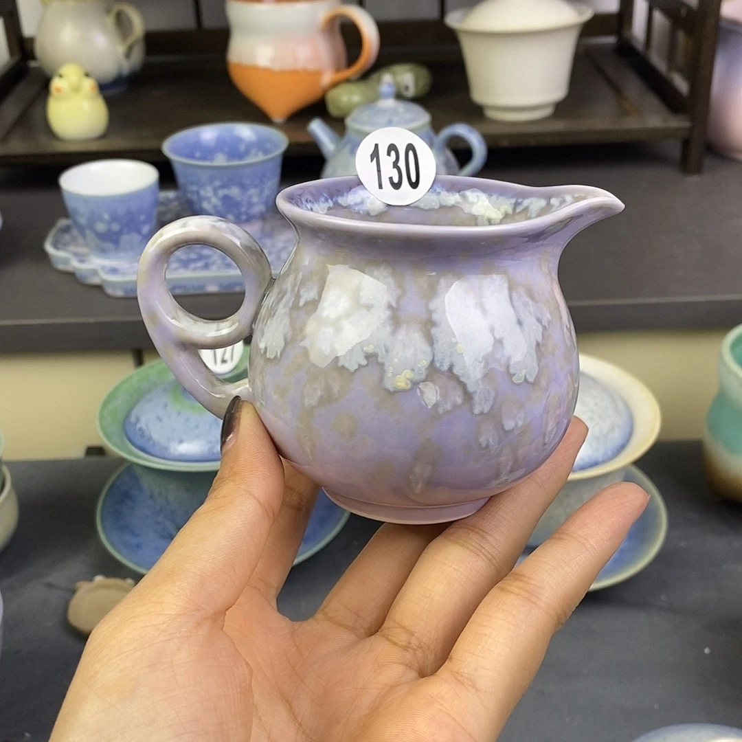 景德镇高温颜色釉公道杯