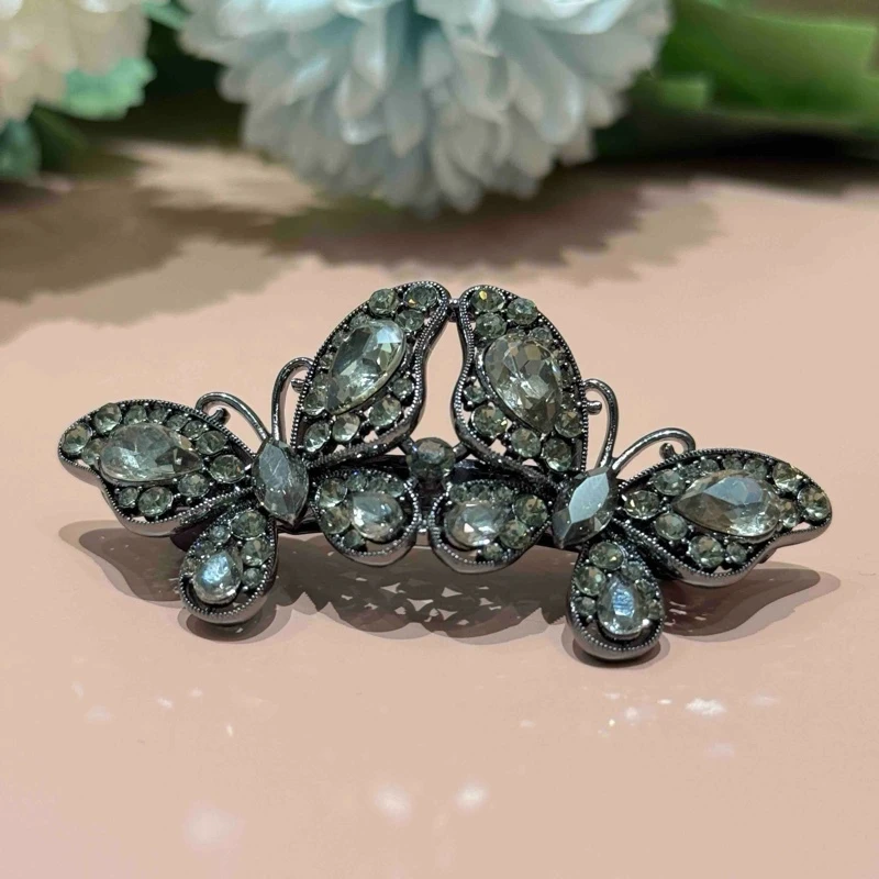 【小魏总珠宝】双蝴蝶弹簧夹-7cm