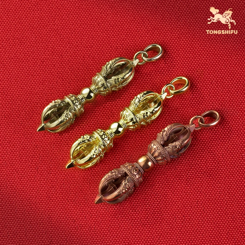 铜师傅《永乐款金刚杵（小号）》紫铜黄铜金刚杵 国风饰品吊坠挂件