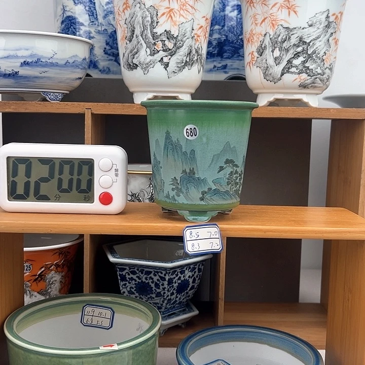 红陶向*手工盆景花盆