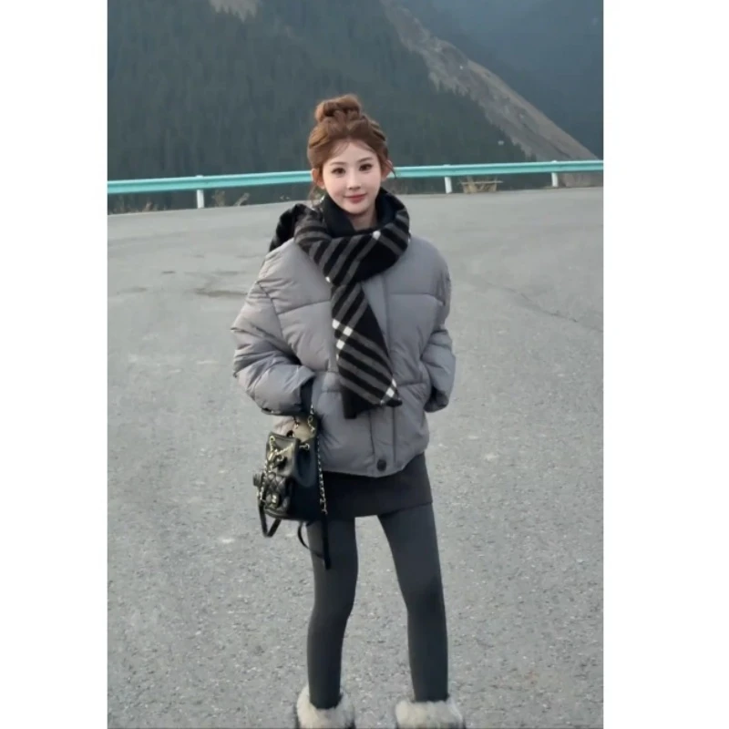 MARIE.COCO韩系新款高级灰保暖棉服外套秋衣面包服时尚百搭潮流装