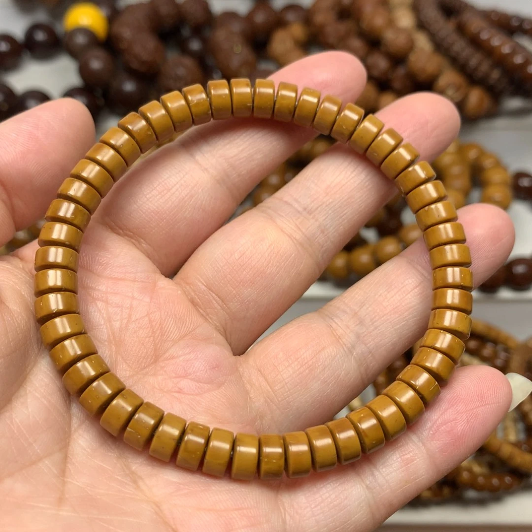 紫金鼠手串乾*7*4mm黄金甲纯肉鼠片单圈手串