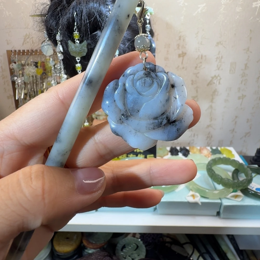 未镶嵌岫玉发簪福利款两个包邮