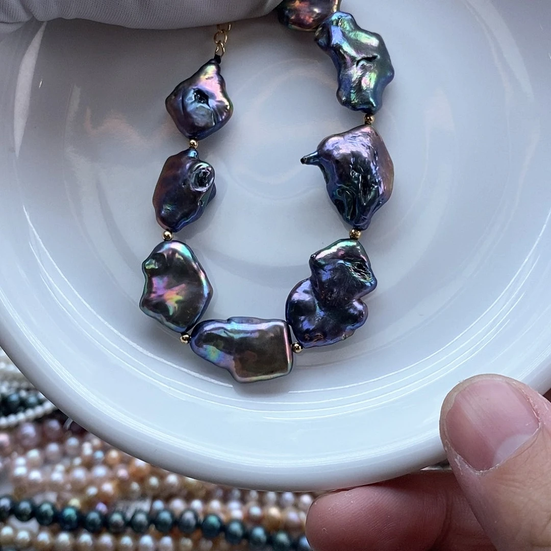 海水珍珠颈饰银S925镶嵌