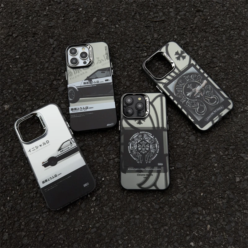 潮牌克罗电镀磨砂壳适用iPhone16promax手机壳苹果15磨砂14防摔13