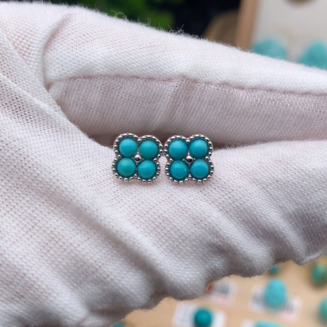 绿松石珠宝奇石银S925镶嵌