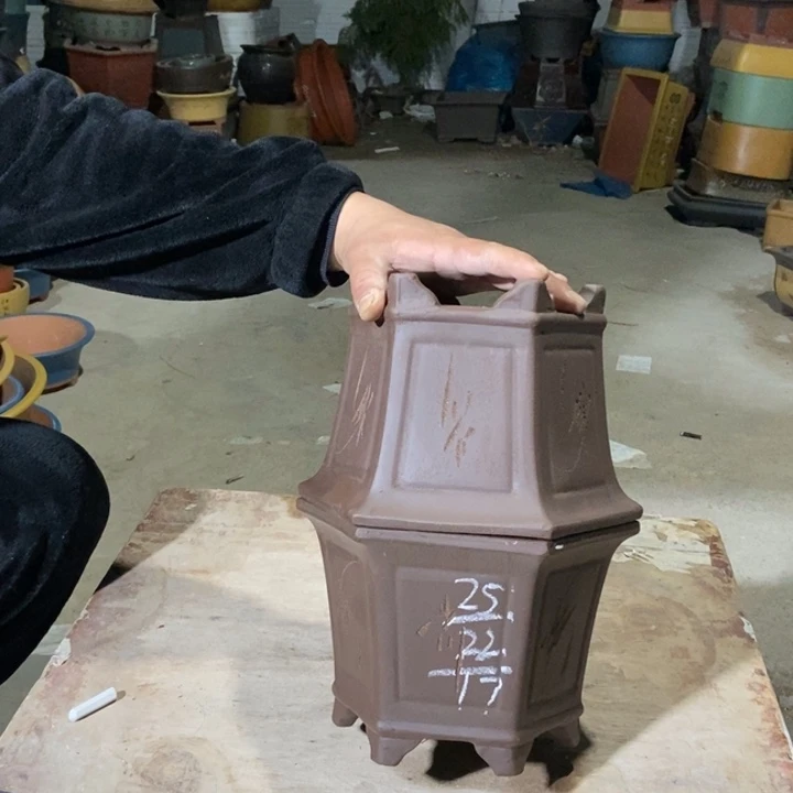 紫砂花盆花盆紫砂