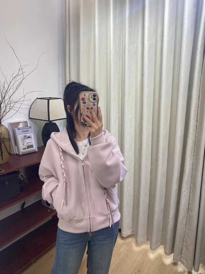 【慧慧精选】春季新品 短款戴帽卫衣外套