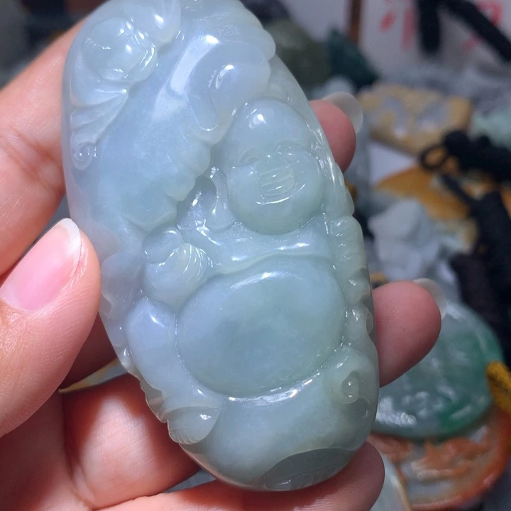 翡翠未镶嵌颈饰保真天然A货翡翠