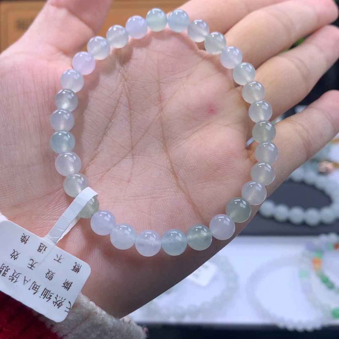 翡翠未镶嵌手链卡6.5