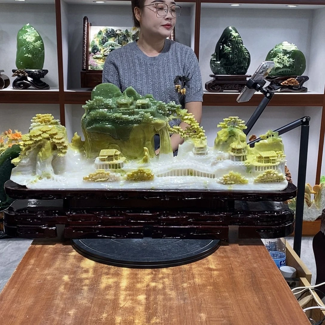 燎***火玉山水摆件 玄关摆件