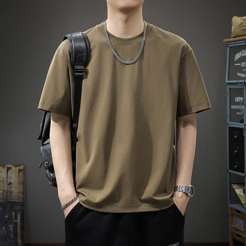 夏季2025新款重磅痞帅短袖t恤男宽松大码美式休闲ins潮牌半袖体恤