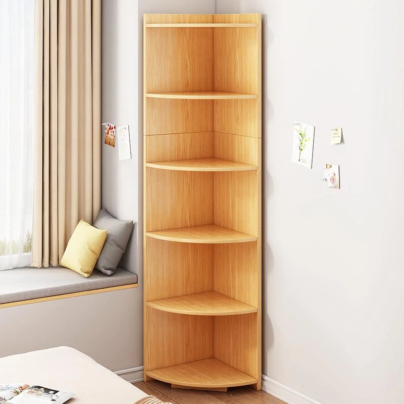 多层转角置物架落地客厅拐角三角形收纳储物柜简约墙角角落书架子