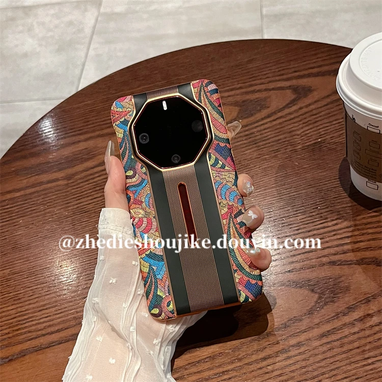 适用华为mate60rs/70rs非凡大师手机壳mate70pro腰果花防摔保护壳