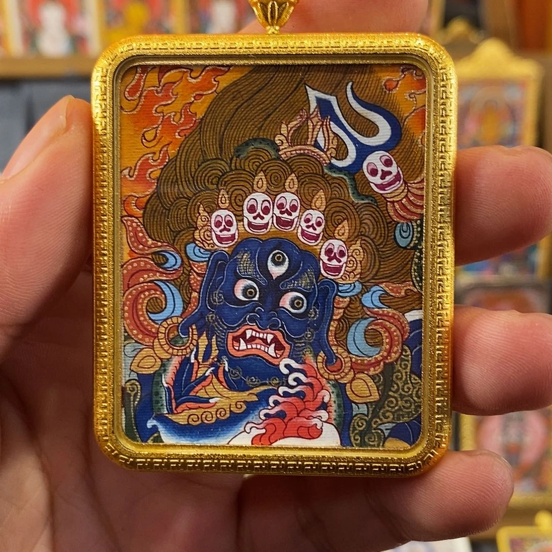 铜铁合金类浮世绘唐卡吊坠挂件