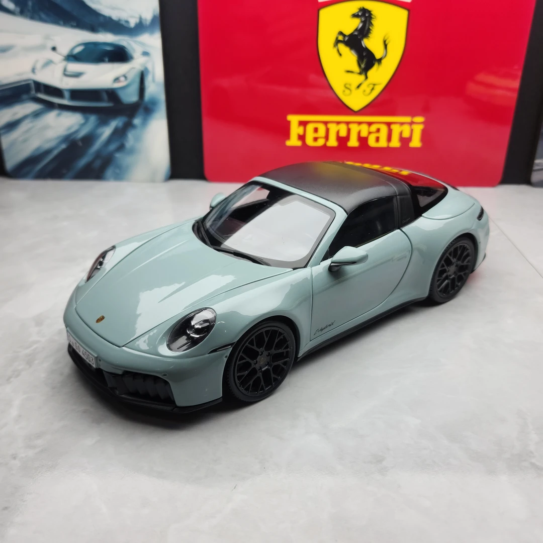 新品美驰图1:18保时捷911Targa敞篷可拆卸仿真汽车模型收藏跑车