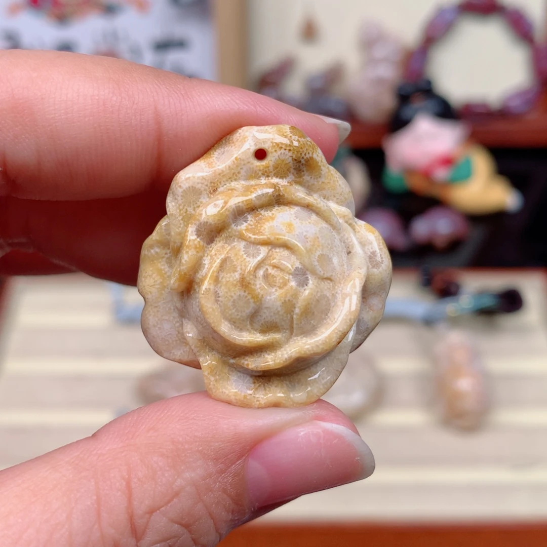 未镶嵌颈饰硅化玉