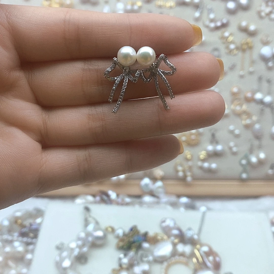 未镶嵌淡水珍珠耳饰