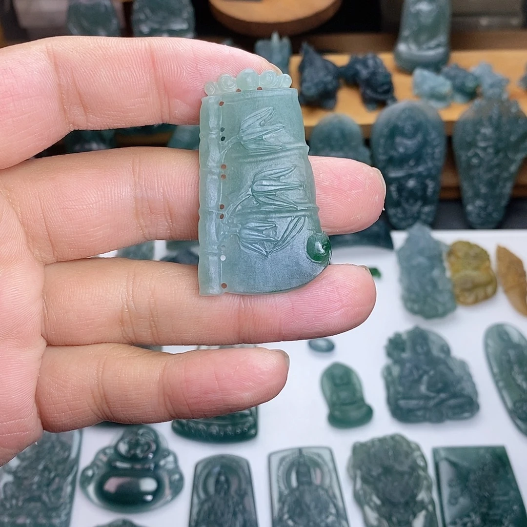 定制翡翠未镶嵌竹节