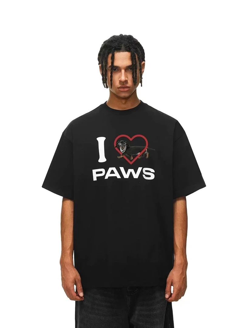 D13-2五色“爱心狗”（宽松版）短袖（1125）