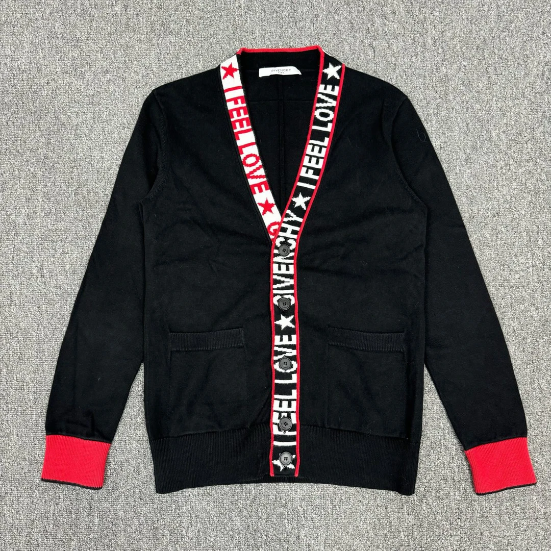 99新 Givenchy/纪梵希 10953691 黑色针织开衫 XS码