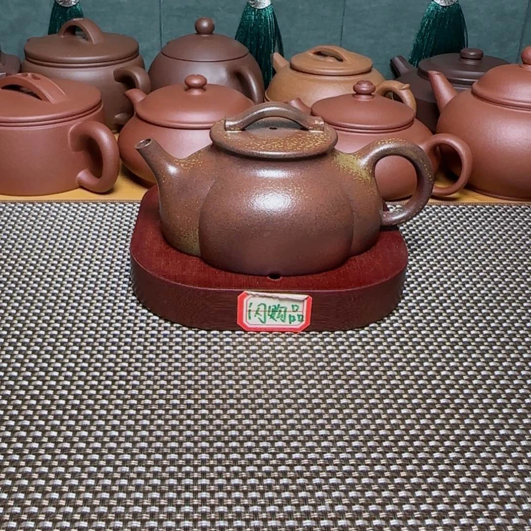 V***c茶壶紫砂底槽清柴烧盛世海棠壶160ml