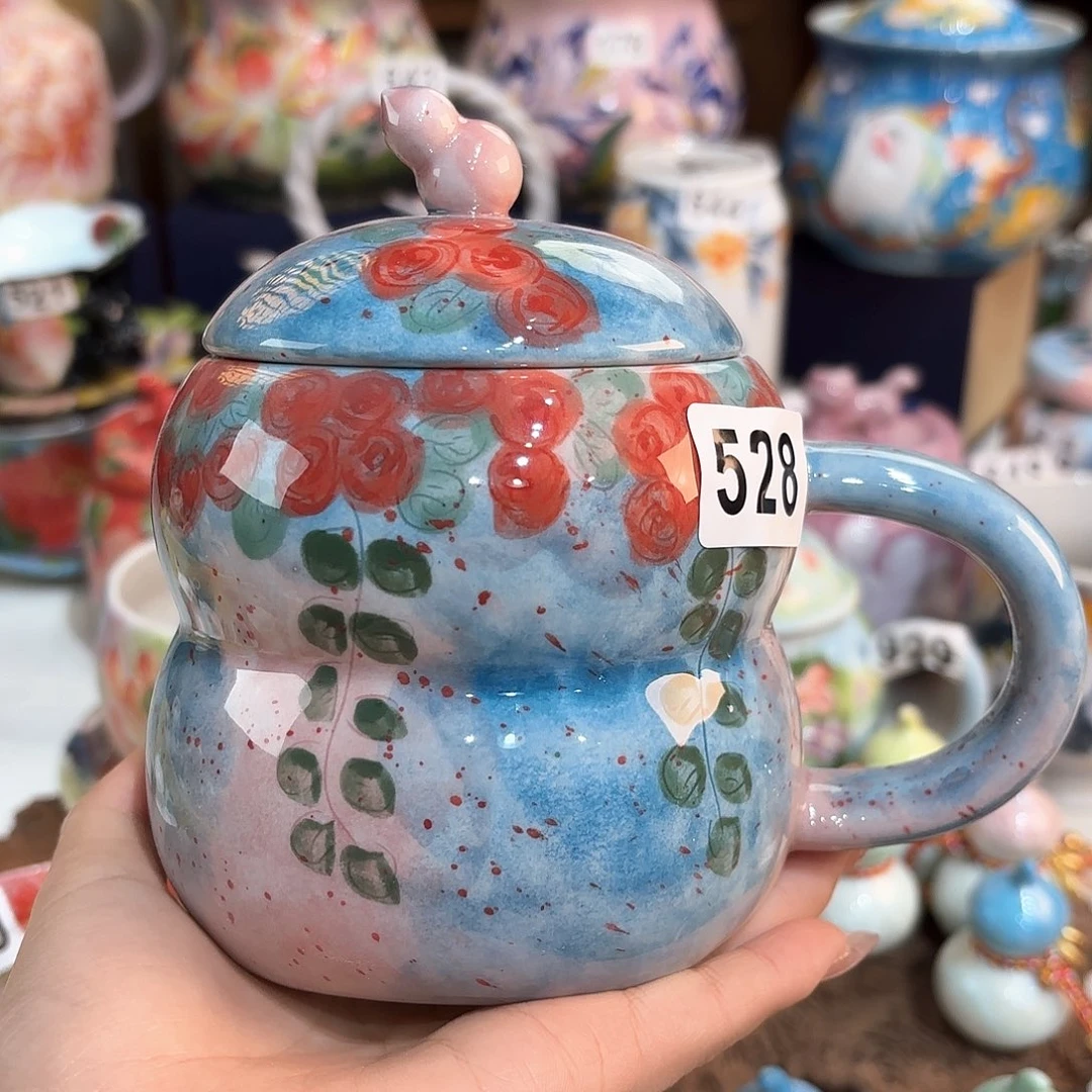 景德镇手绘高温釉下彩陶瓷茶具