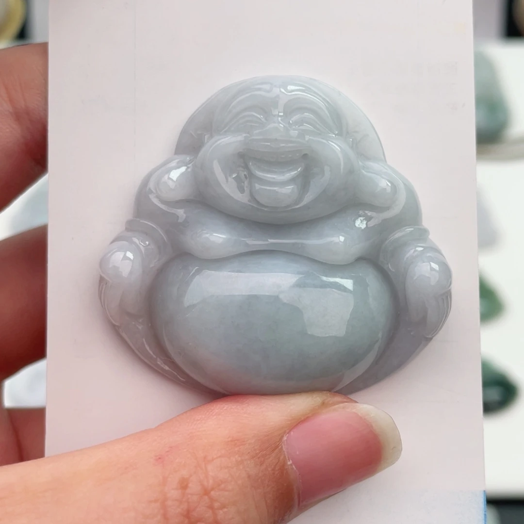 翡翠未镶嵌颈饰佛公