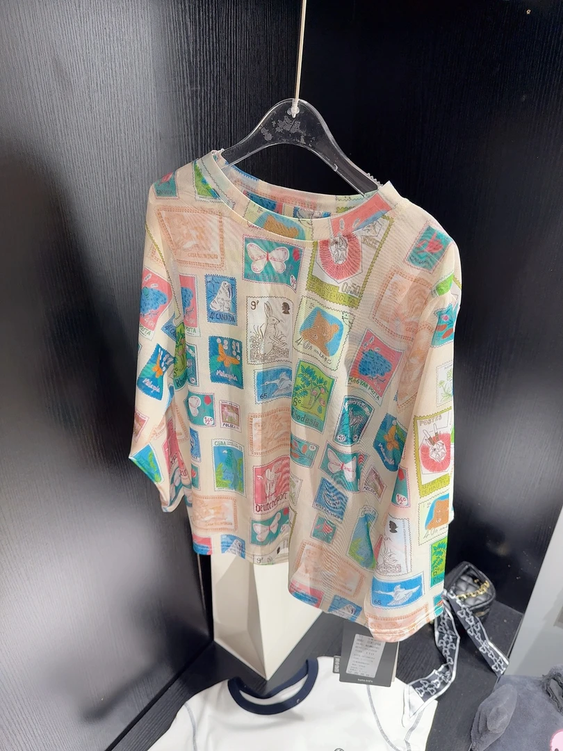 花花家25008女童夏季网纱体恤