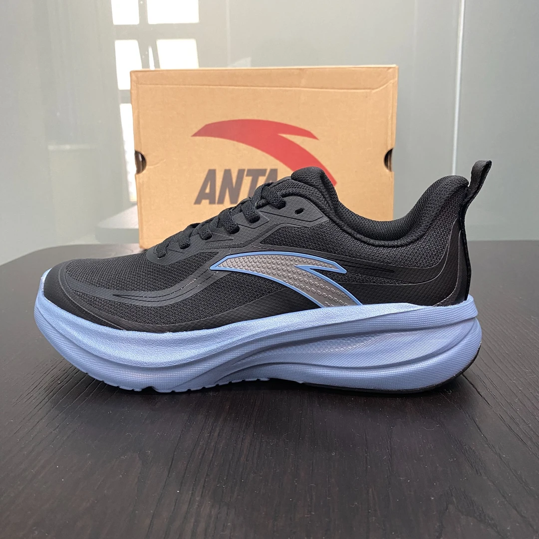 安踏云途丨25冬季皮面加绒保暖日常软底运动男跑鞋112615526-LT